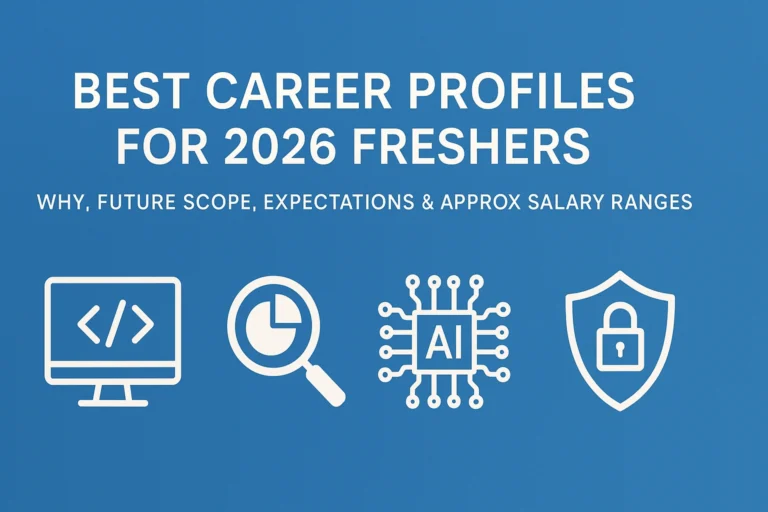 Best Career Profiles for 2026 Freshers: Why They Matter, Future Scope, Industry Expectations & Approx Global Salary Ranges Career 2026 768x512