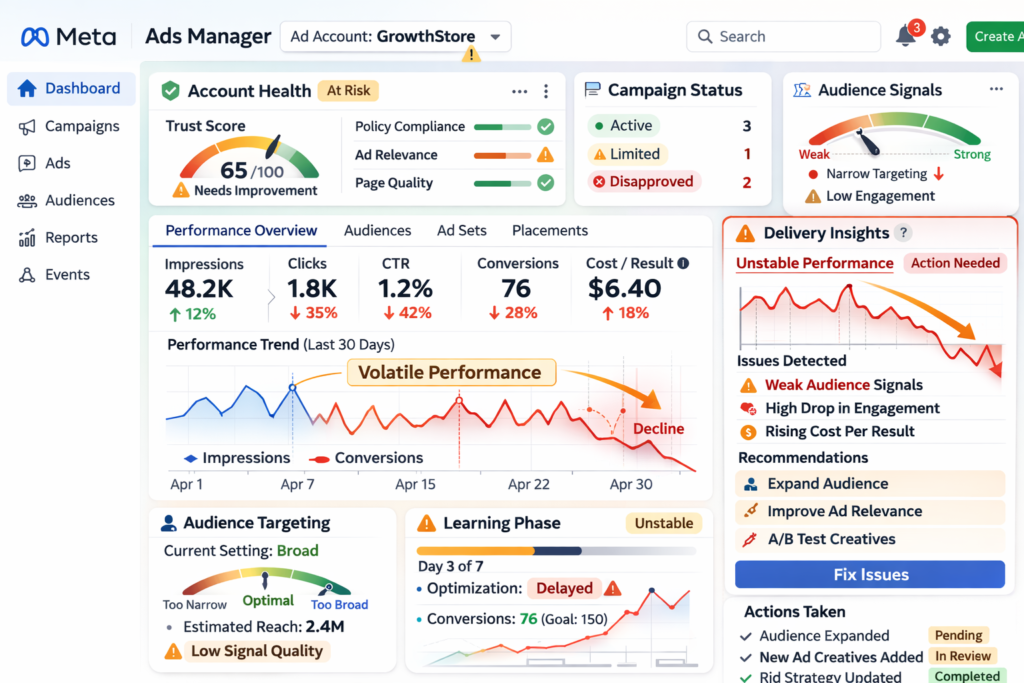 broad targeting on meta ads when it works and when it fails
