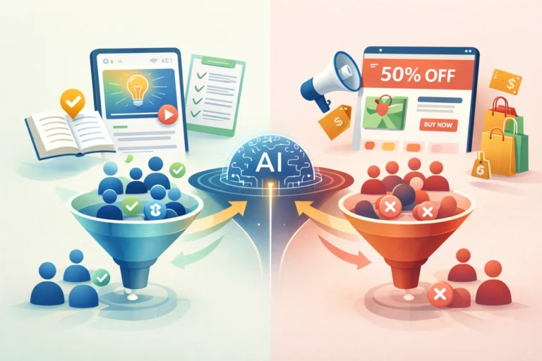 why educational content performs better on meta ads than sales pages